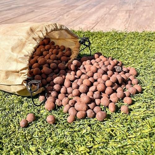 PGN Clay Pebbles for Hydroponic Growing - 5 Liters (2 Pounds) - Organic Expanded Clay Balls for Plants - PH Neutral Leca for Plants - Aquaponics and Hydroponics Supplies in a Resealable Storage Bag - size: 5 Liters (2 Pounds)
