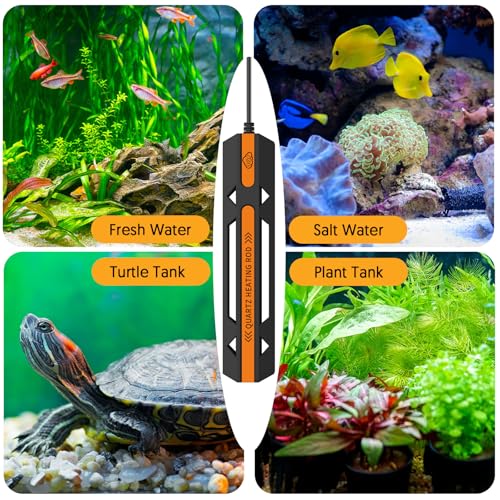 QZQ Aquarium Heater, 500W Fish Tank Heater with Temperature Controller, Leaving Water Automatically Stop Heating, Overheating Protection, Turtle Tank Heater for Freshwater & Saltwater - size: 500W