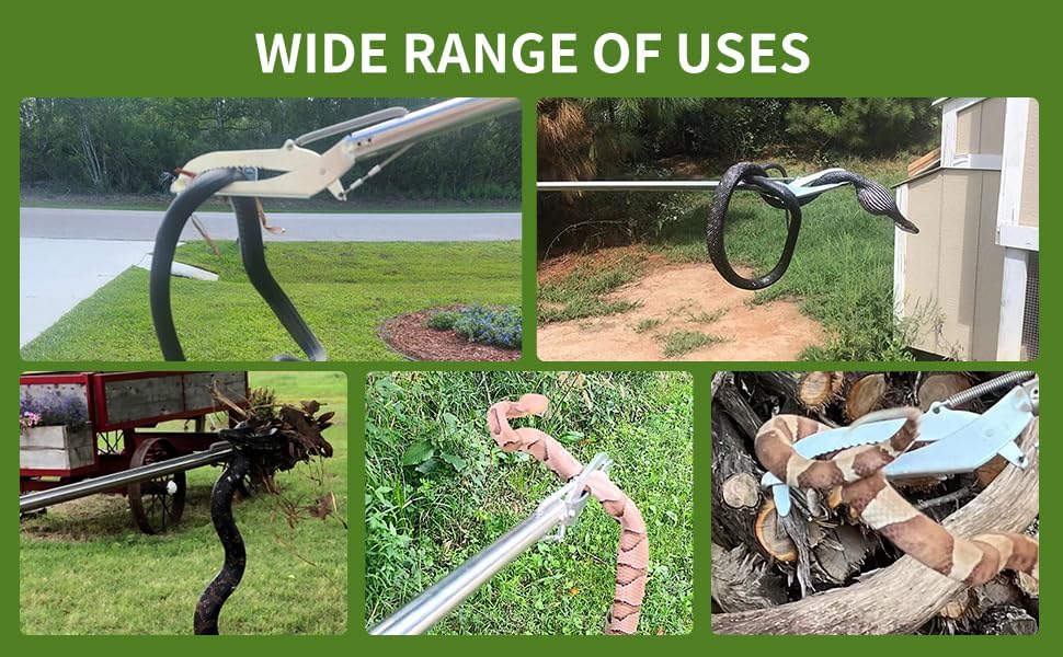 50" Foldable Grabber Reacher Tool, Snake Grabber Tool, Extra Long 3 Fold Reaching Aid,Heavy-Duty Trash Picker Pickup Tool for Home (White Metal Handle)